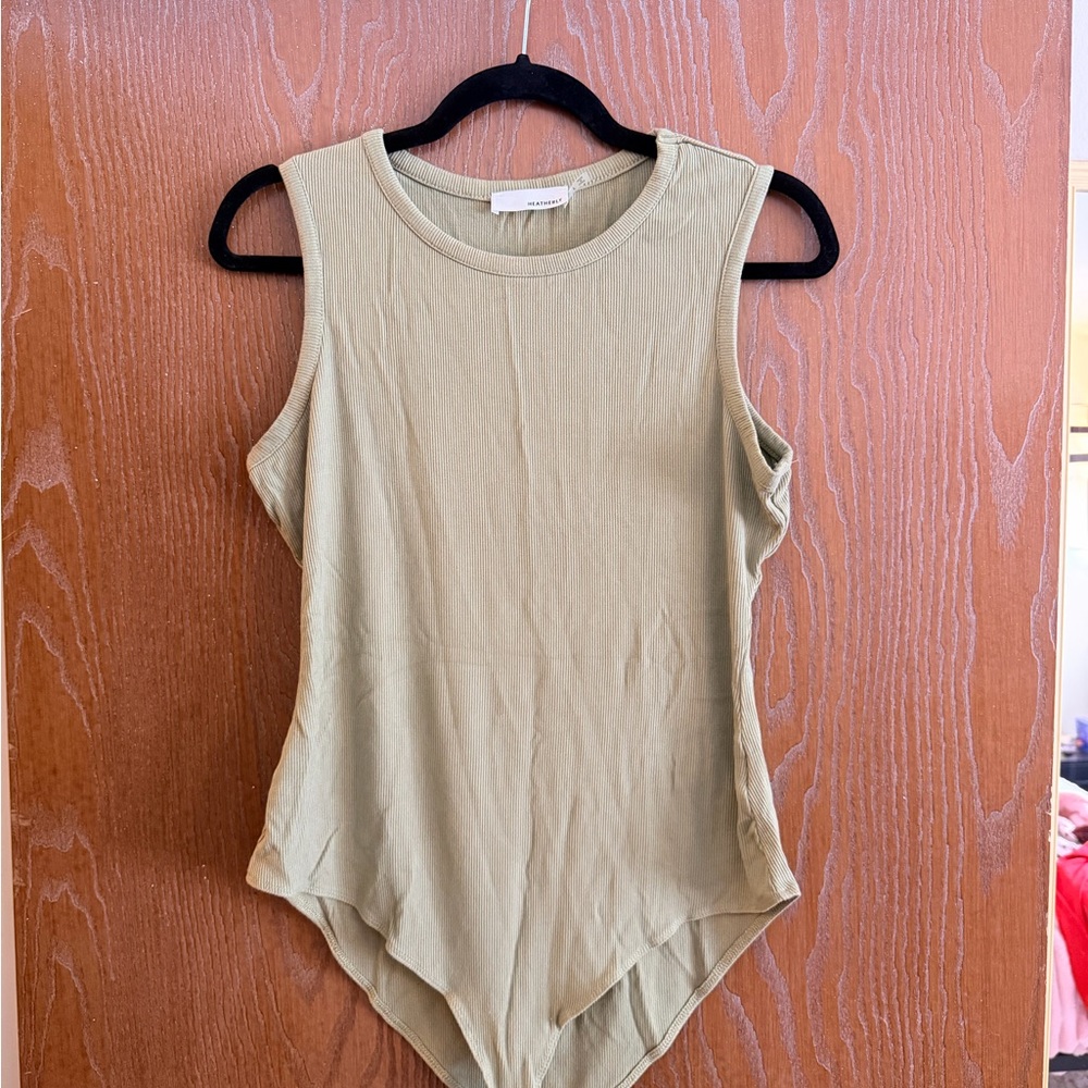 Heatherly Large Olive Green Women's BodySuit